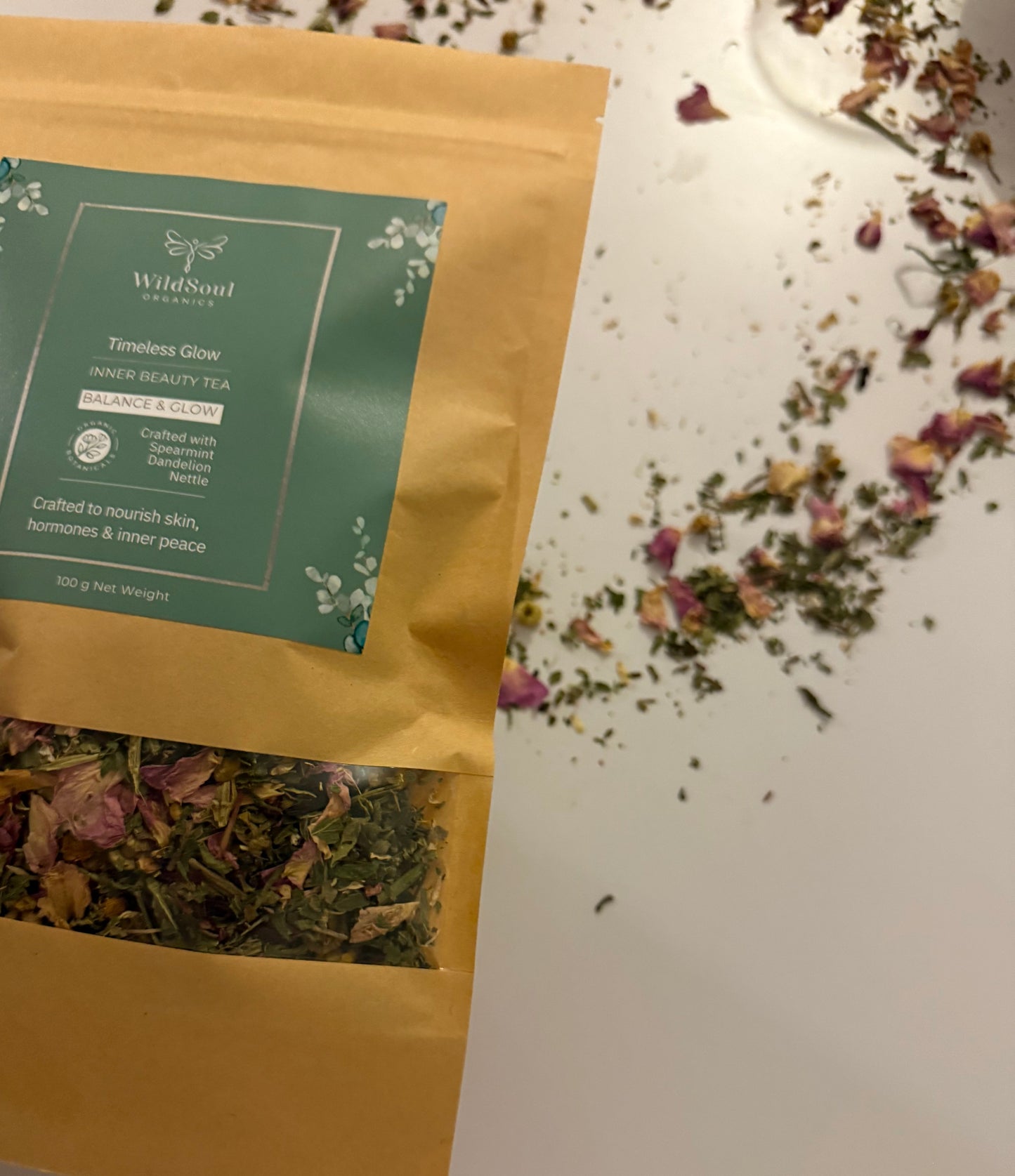 Timeless Glow Inner Beauty Tea – Organic Herbal Blend for Radiant Skin & Inner Calm