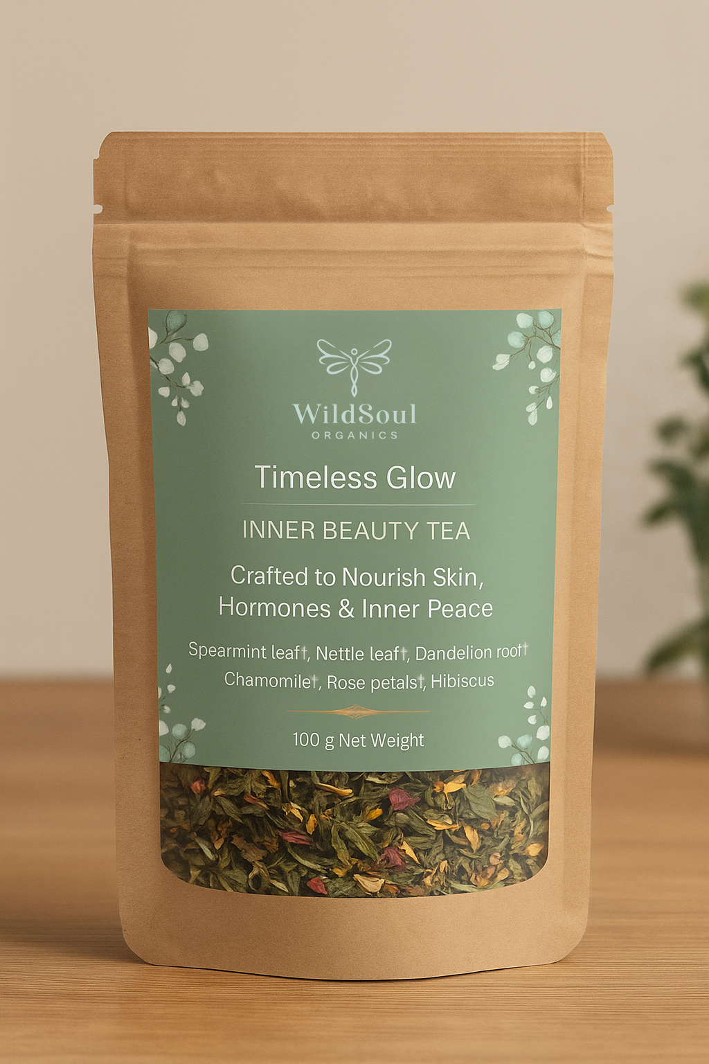 Timeless Glow Inner Beauty Tea – Organic Herbal Blend for Radiant Skin & Inner Calm
