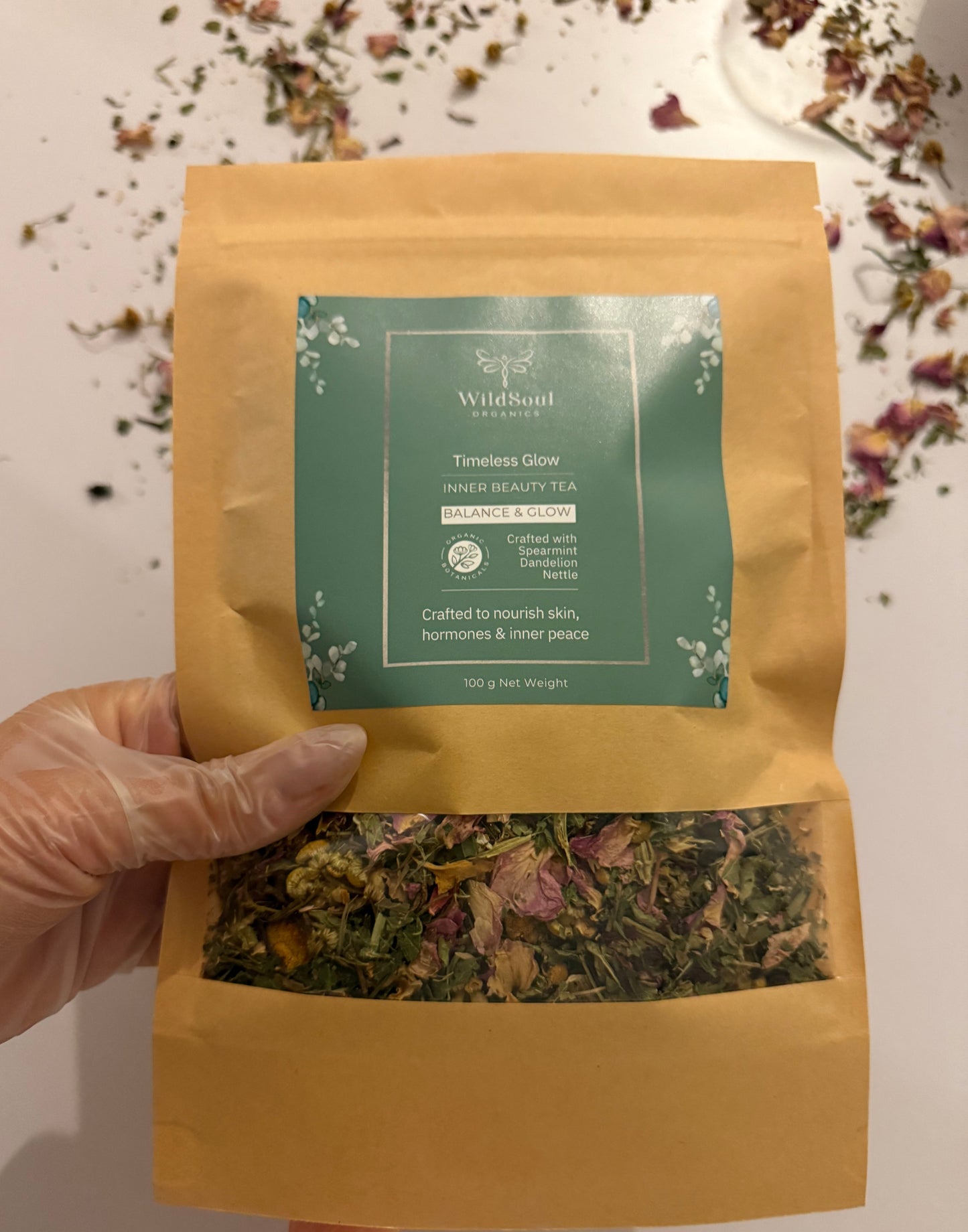 Timeless Glow Inner Beauty Tea – Organic Herbal Blend for Radiant Skin & Inner Calm